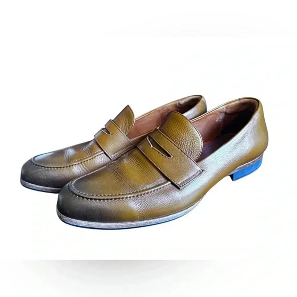 Wolf & Shepherd Mens leather penny loafers size 12.5 made in Portugal ?? main image 10